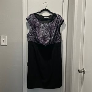 Liz Claiborne black and purple dress